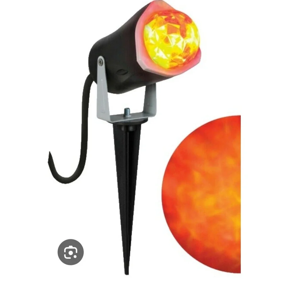 Gemmy Lightshow Fire & Ice Kaleidoscope Projection Red & Yellow Spotlight